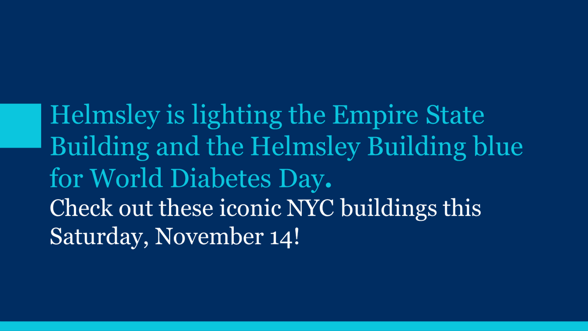 HelmsleyTrust's tweet photo. #WorldDiabetesDay @EmpireStateBldg #HelmsleyBuilding #NDAM https://t.co/1H3et3ZJ4T