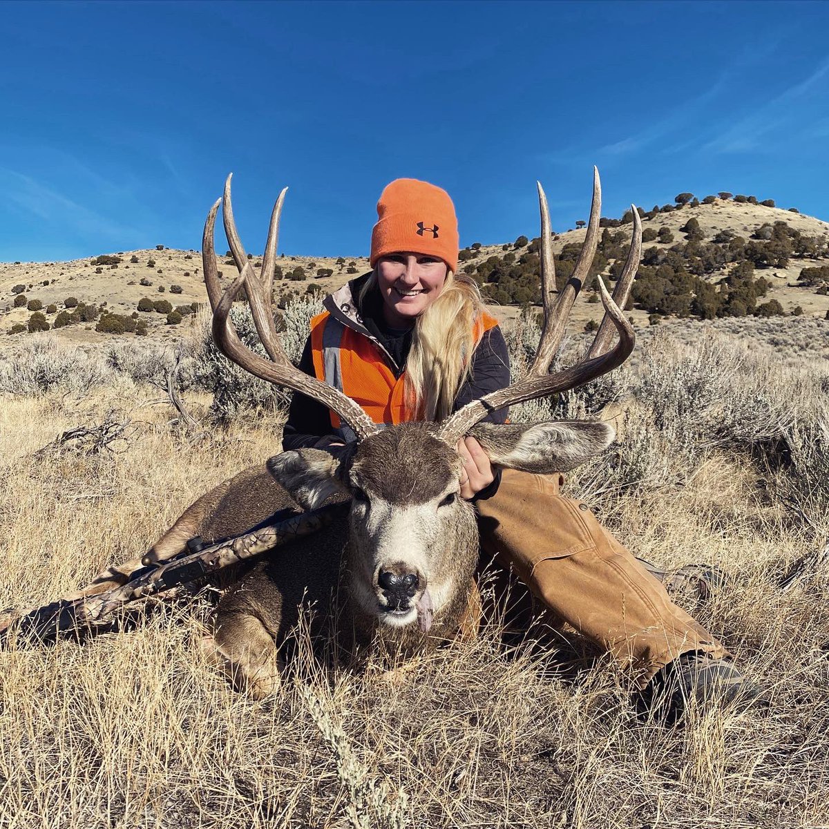 cheydavv's tweet photo. Harvest a buck &amp; a bull at 6 months pregnant ☑️ https://t.co/tKK8nqtbxj