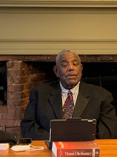 HistoricNewton's tweet photo. Richard Evans came to the #JacksonHomestead today to record remarks about the devastating impact the #MassPike had on the historic #Black community in #NewtonMa. He will be part of a program with Richard Rothstein 11/17 on "The Color of Law." https://t.co/hq8Pv21ZwY https://t.co/DmG88aEfBP