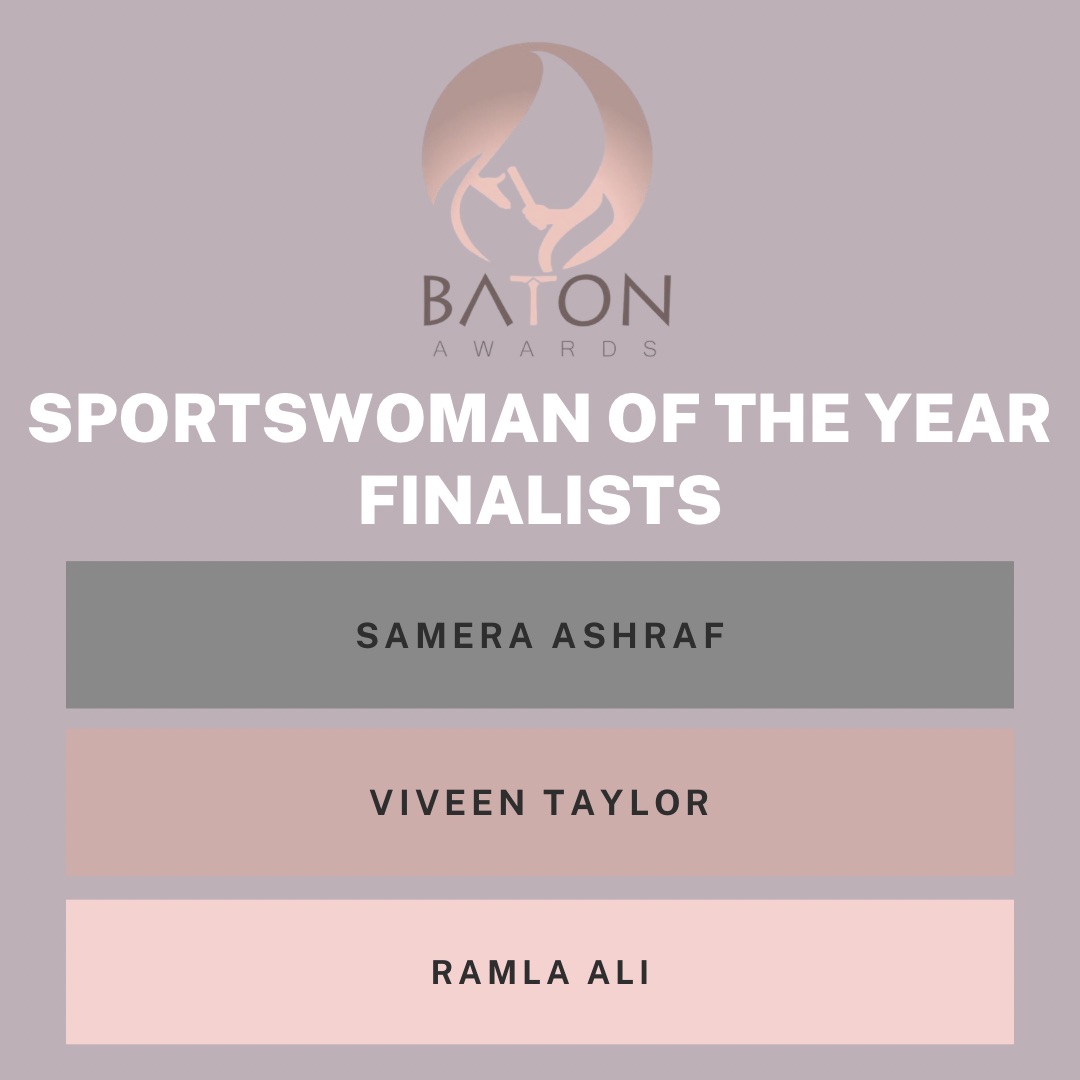 BatonAwards's tweet photo. 🚨FINALIST ANNOUNCEMENT🚨
Finalists for Sportswoman of The Year Award..........
⭐️ Samera Ashraf
⭐️ Viveen Taylor
⭐️ Ramla Ali @somaliboxer
#BatonAwards2020 #Awards #TheBatons #diversity #passthebaton #finalists #sportswoman https://t.co/90oTxUo0jD