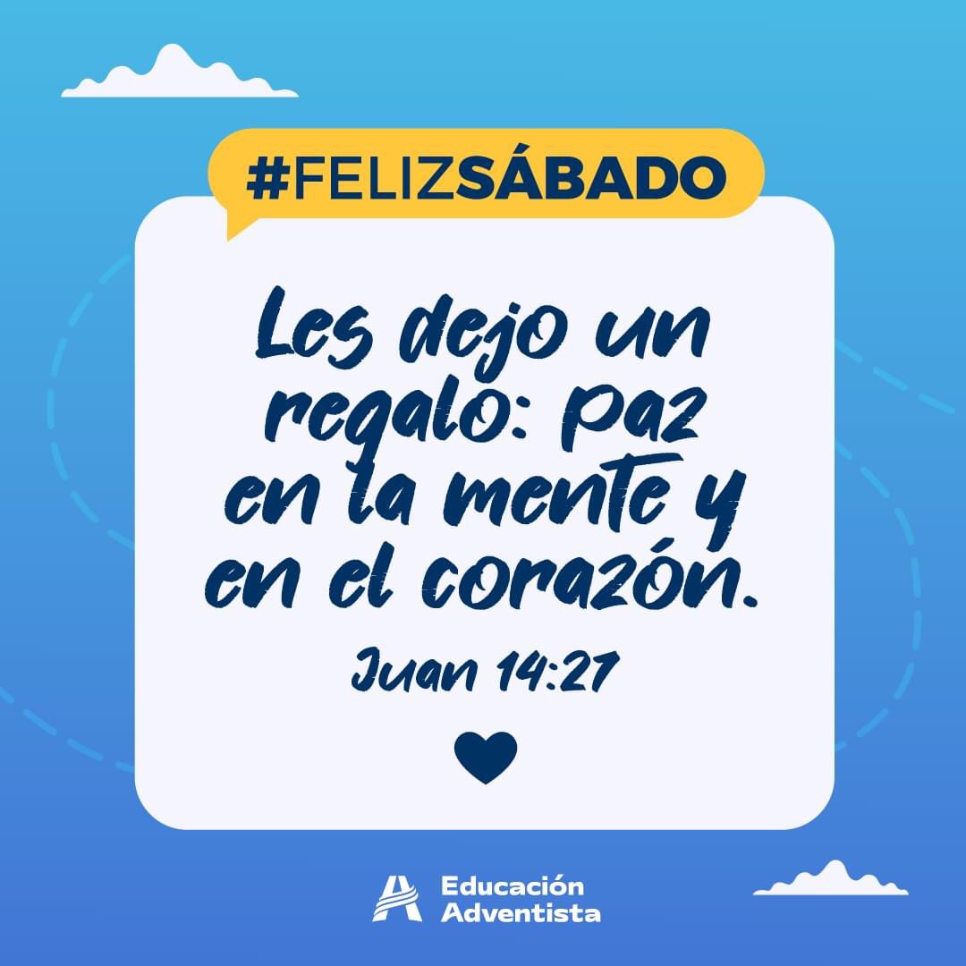 ¡Feliz Sábado Amigos!
#MásQueEnseñanza
#EducaciónAdventista