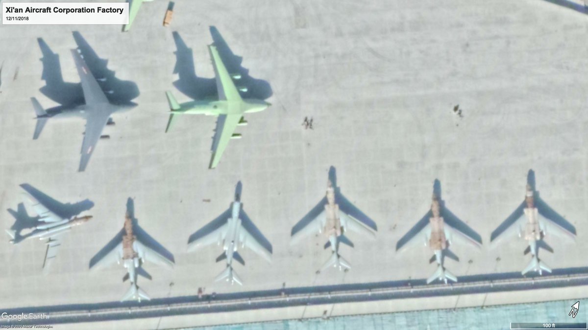 China's heavy aircraft factory has certainly been busy building H-6s & Y-20 transport aircraft, with plenty of new aircraft visible in imagery. What's been unclear is whether China's bomber force is growing, or whether they are just replacing older bombers with upgraded versions.