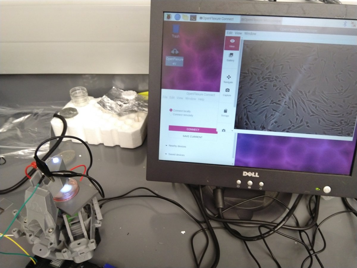 Quigly Dragotakes (@dragotakes) on Twitter photo 3D printed microscope designed by <a href="/OpenFlexure/">OpenFlexure</a>! This was my first test print (which went horribly) and already works great. Makes a nice ~$100 alternative to the 15k I would have had to spend on a motorized stage just to look at more macrophages each day. 3D printed microscope designed by <a href="/OpenFlexure/">OpenFlexure</a>! This was my first test print (which went horribly) and already works great. Makes a nice ~$100 alternative to the 15k I would have had to spend on a motorized stage just to look at more macrophages each day.