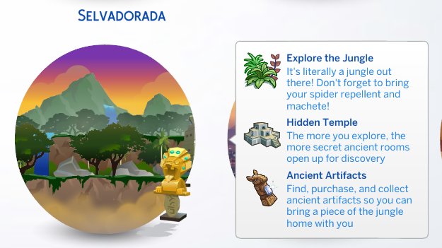 What each world offers for a Vacation!