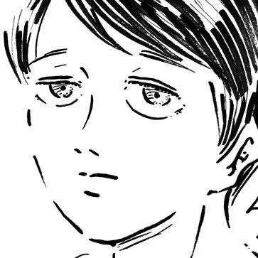 「いつもの線」(私の描く人間は大体唇が厚い) 