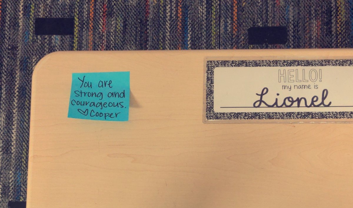 Cooper___Payton's tweet photo. This is my why. Every student got a different note that was unique to them.  #complimentgreeting https://t.co/Wn0WElNwn9