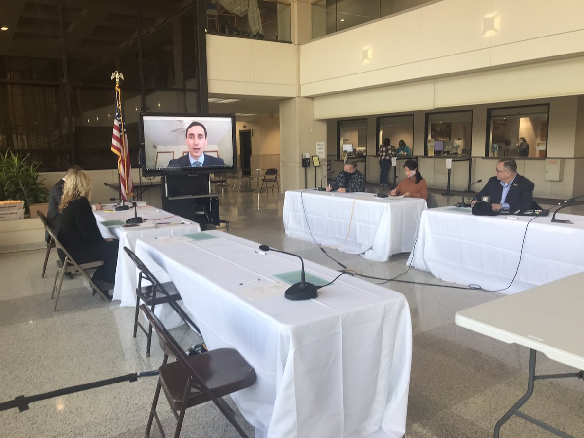 AnokaCounty's tweet photo. The Anoka County Canvassing Board convened today to review and certify election results. Total voters: 212,016 / 92.8% turnout; 55.6% by absentee. Thank you to cities and our 1,391 election judges! https://t.co/PL2aJNv5iq