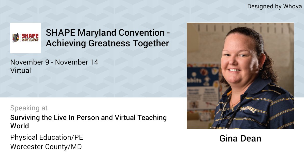 I am speaking at SHAPE Maryland Convention - Achieving Greatness Together. Please checkout the details of my talk at: whova.com/embedded/speak…