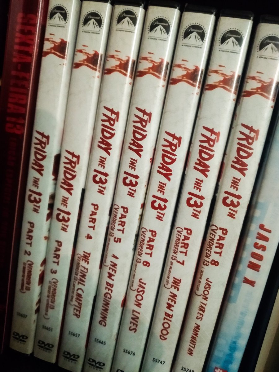 16mmInferno's tweet photo. And.... It's Friday 13th, yes it is! 🔪😀

#Friday13th #JasonVoorhees #horror #DVD #collection #HorrorMovies #NowWatching #marathon #originalfilms #16mminferno https://t.co/QUVGeNrjyN
