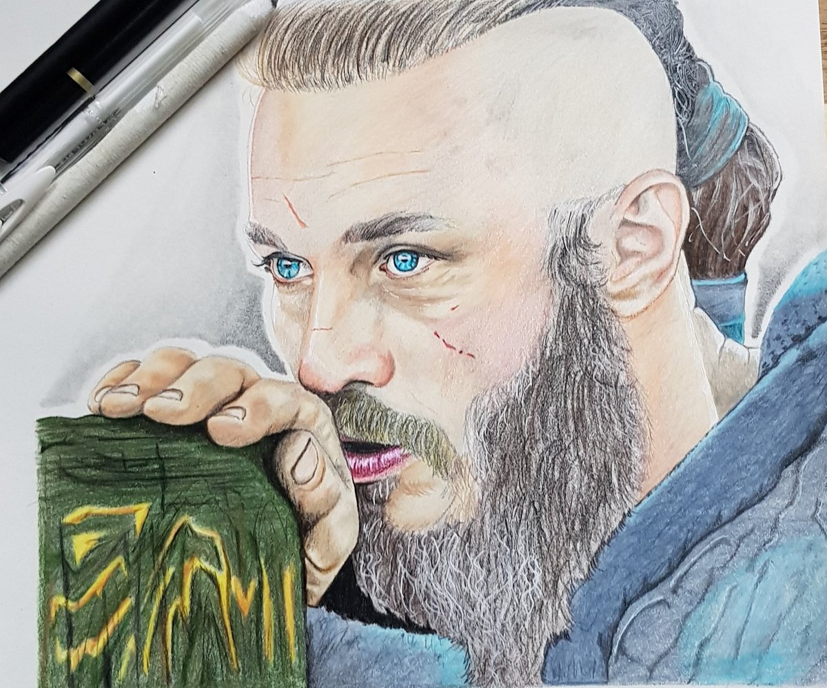 AndyGilmourArt's tweet photo. 1 of my favourite shows @HistoryVikings #travisfimmel absolutely smashes it as #Rangnar #Vikings loved drawing this https://t.co/VLkuxb6LCg
