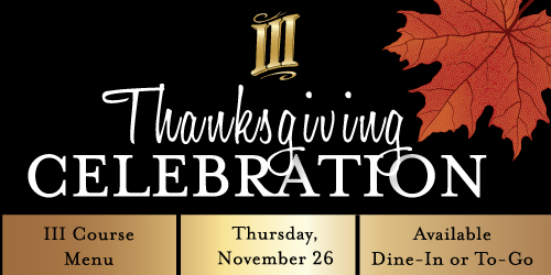 3ForksDallas's tweet photo. Thanksgiving is right around the corner! Our special 3-course menu is available for dine-in or curbside pick-up. View menu: https://t.co/ZDaUnio3Fy https://t.co/JxQ6YFZufz