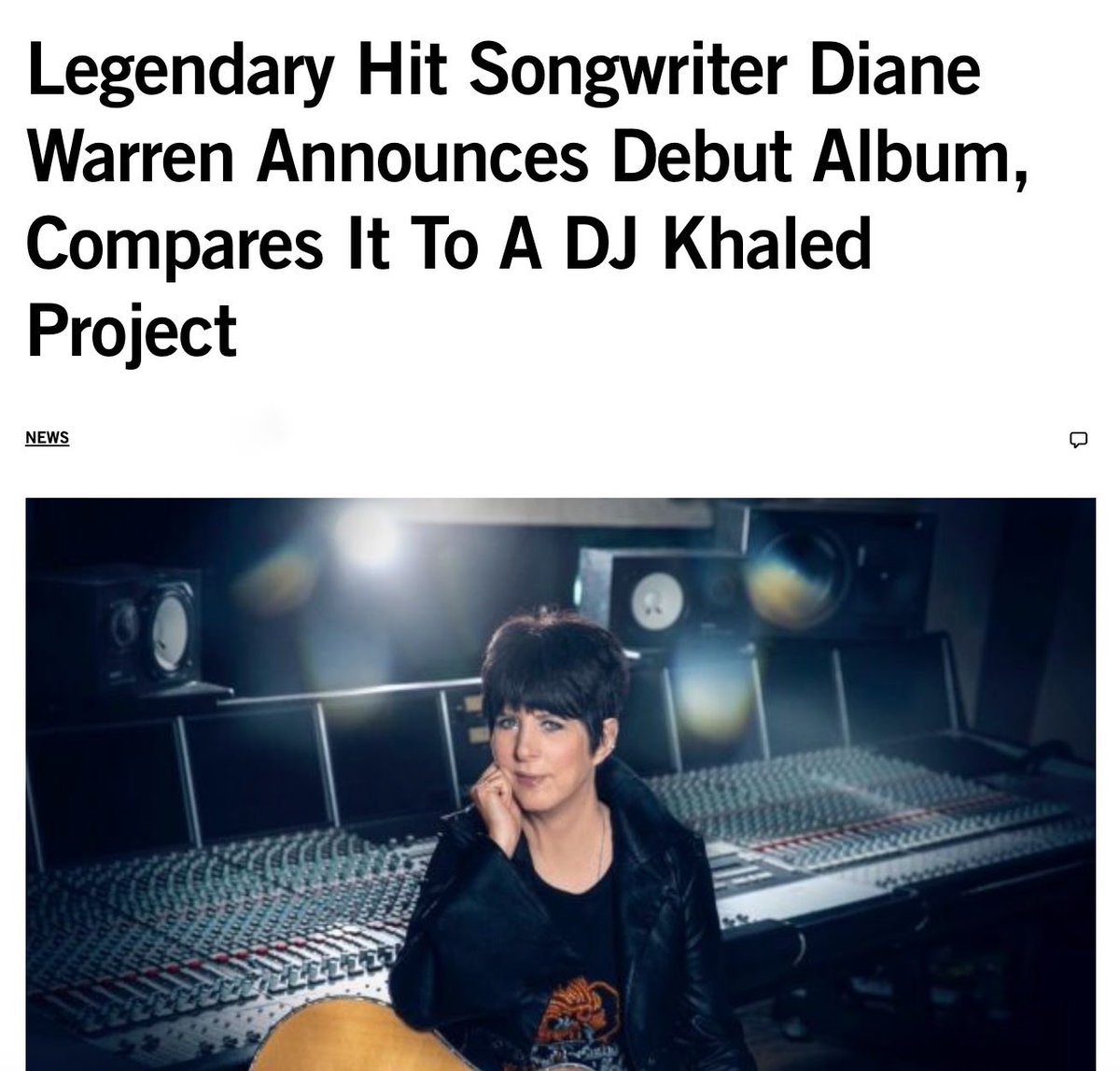 Diane_Warren's tweet photo. I’m so proud of my new single and upcoming album!!! Thank you all!!❤️❤️🙏🏼🙏🏼🙏🏼 https://t.co/vk7Fvwpg9s