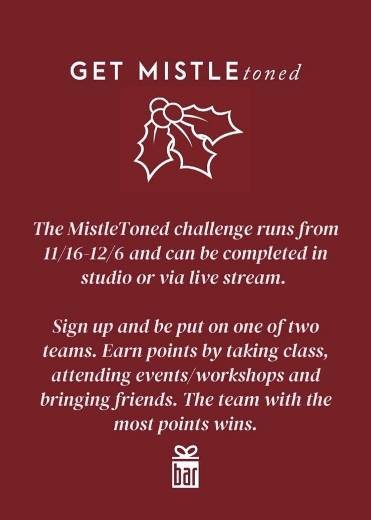 BarMethodTampa's tweet photo. Tis the fitness challenge season! Email in bio to sign up.
New to #BarMethod? Email for latest deals to join in Studio or stream (from anywhere!) #NoExperienceRequired #community #fitness #challenge #holiday https://t.co/InjbjzIr1H