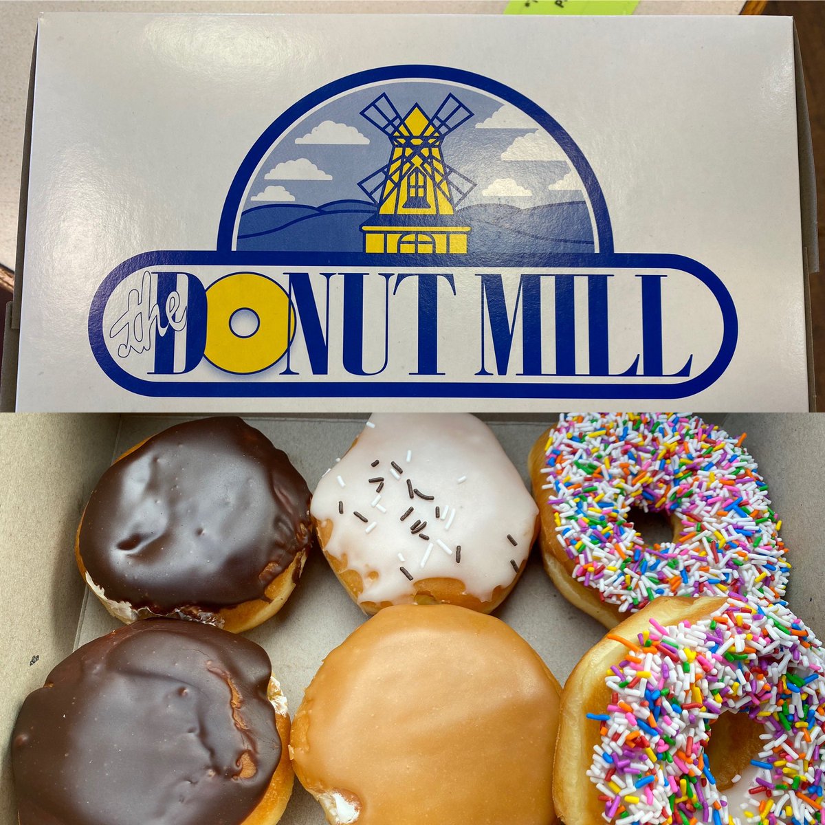 AFPAElliott's tweet photo. I was told I had to try the donuts from #DonutMill in Red Deer. After years of driving by &amp; on the advice of my children, I stopped today. Worth every bite! 🍩🥳 https://t.co/2kKpeJXAXB