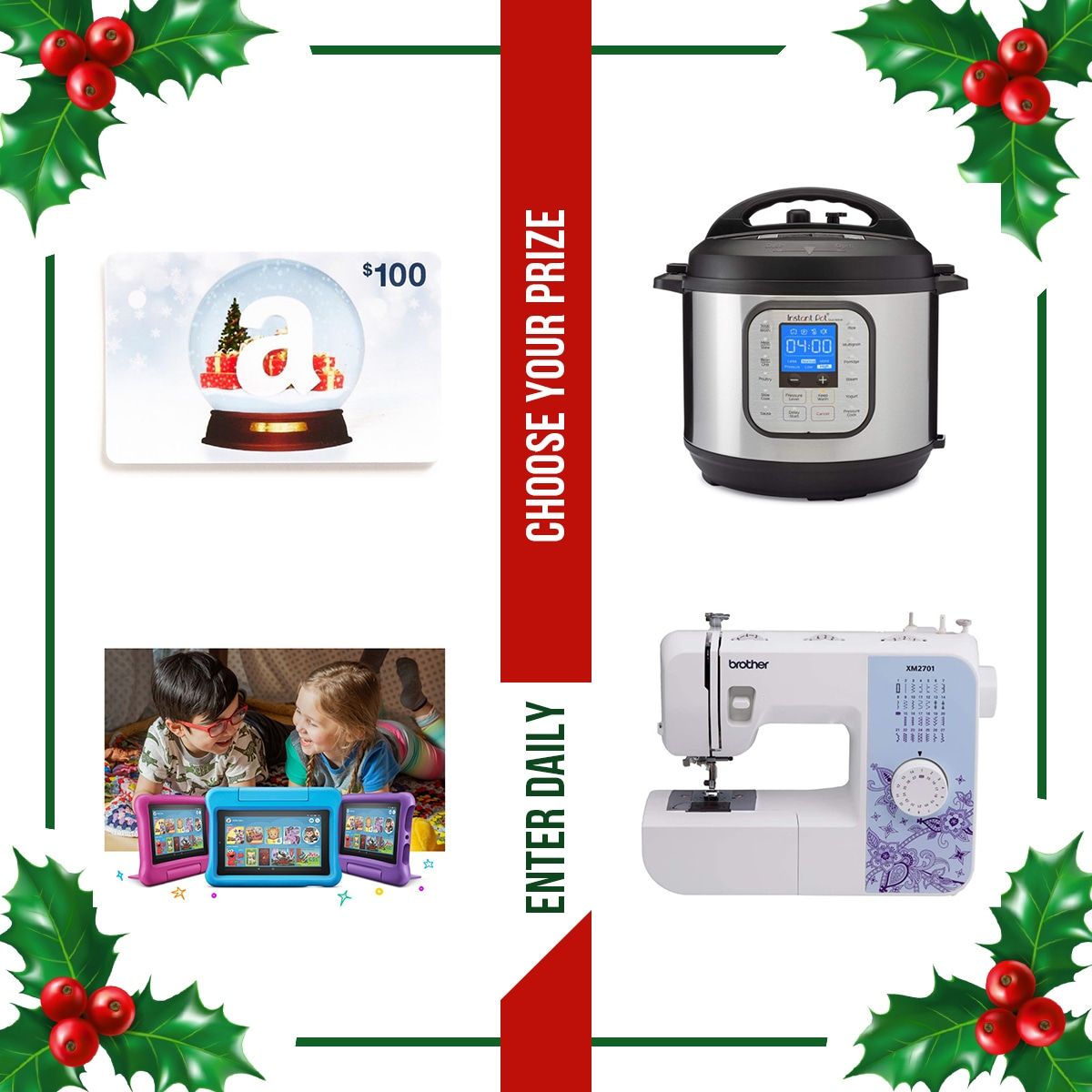 🎄 Enter to win Our Holiday Gift Giveaway 2020
👉 ️Click here for sweepstakes link and details Right pointing backhand index gleam.io/ZHrQa/choose-y…

🌍 ️Open to Worldwide, 18+

#sweepstakes #giveaway #wingiftcard #Brothersewing #instantpot #kindlefire