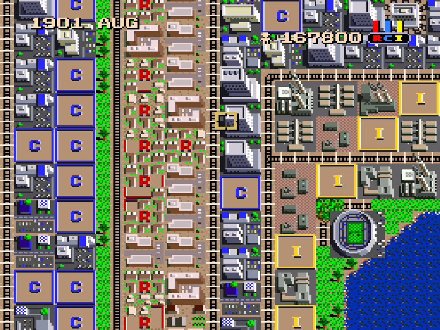 OH RIGHT, review..Shockingly, SimCity on the SNES controls amazingly. It's one of the most intuitive and optimized games of its type I've ever seen on any console.We recently got Roller Coaster Tycoon 3 on the Switch, my Dad is hooked on it. BUT it's not intuitive.  #IGCvSNES