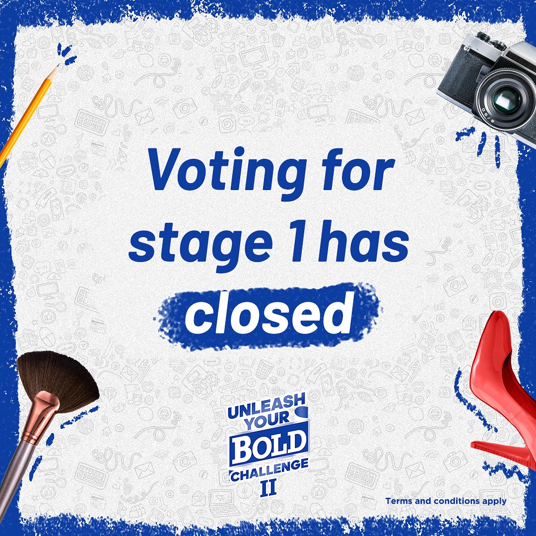 boldNig's tweet photo. Voting for stage 1 has closed.
Stay glued to our page for updates.
#UnleashYourBoldChallenge #BoldChallenge #BoldGinger #BoldTropical #BoldBitterLemon #Bold #challenge #illustration #photography #UnleashYourBold #makeup https://t.co/Ows3Ja0HEr