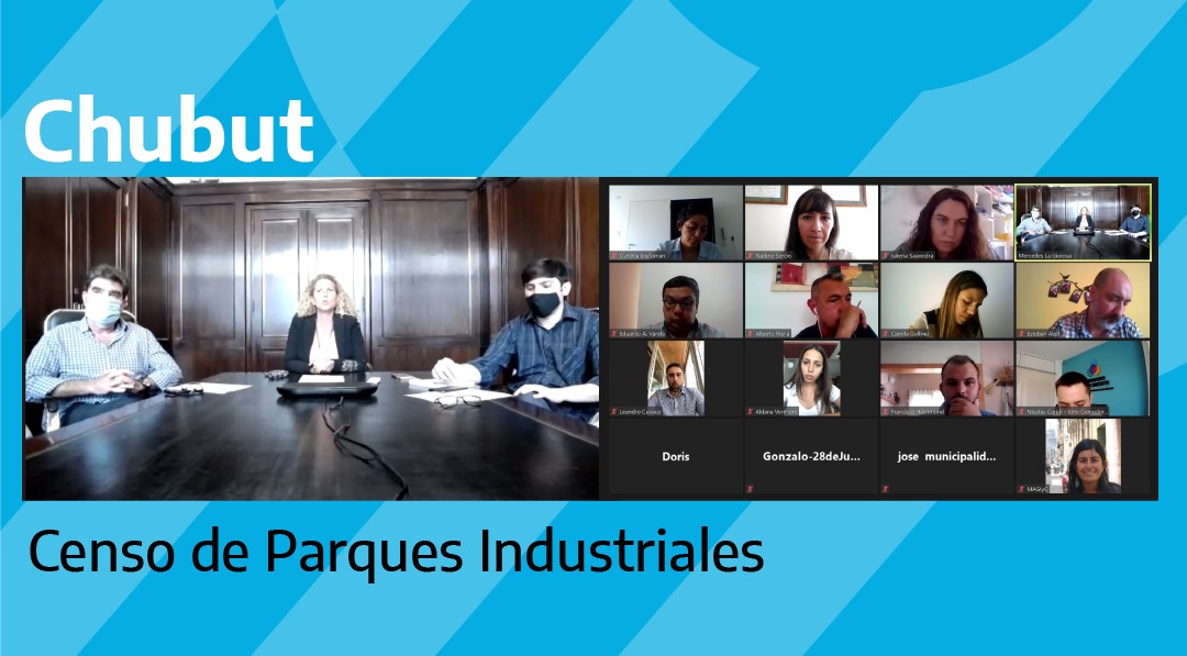 mercedeslagio's tweet photo. Junto con @LeaCavaco presentamos nuevo enfoque del Programa Nacional de Parques Industriales y lanzamos el Censo de Parques Industriales2020, en una reunión con representantes del area de producción y los #ParquesIndustriales de los municipios chubutenses. #ConIndustriaHayNacion https://t.co/ErQ4AYWuun