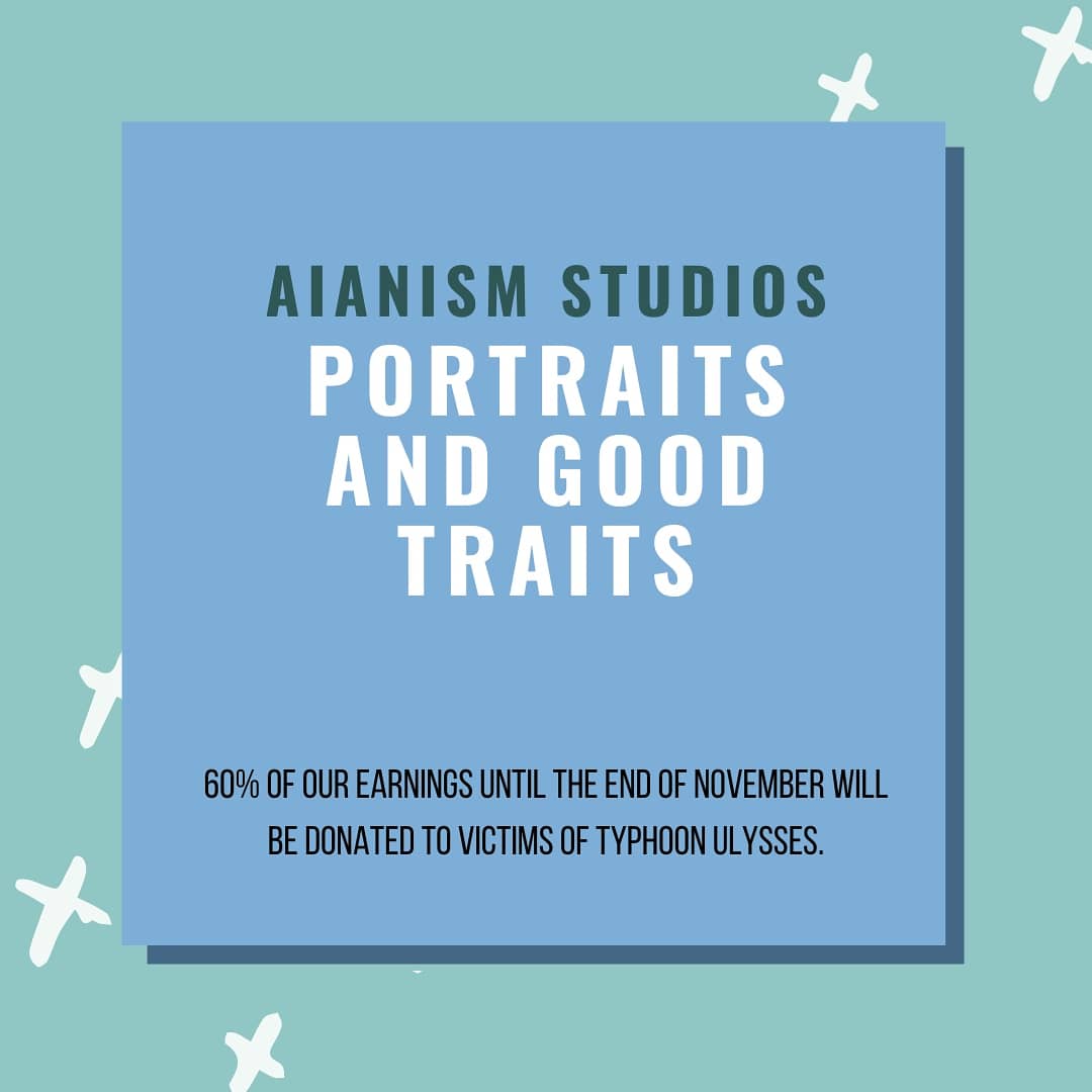 aianismstudios's tweet photo. A lot of Filipinos are in dire need of help right now after a series of typhoons that occurred. If you want to have a portrait of your own, you will be helping those in need since 60% of your payment will go directly to donation drives for the typhoon victims. #BangonPilipinas https://t.co/PxQhSIpDUc