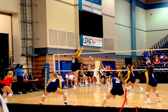 pjpvbfans's tweet photo. HARTMANN SEALS THE DEAL WITH A 🔥🙌BLOCK🙌🔥
Lady Jags with another 🧹🧹🧹 over John Curtis 
25-22, 25-21, 25-17 
⤴️headed to the FINAL 
📍Pontchartrain Center 
⏰ 11:30
#roadtostate #pjpvolleyabll https://t.co/OTySDTYh47