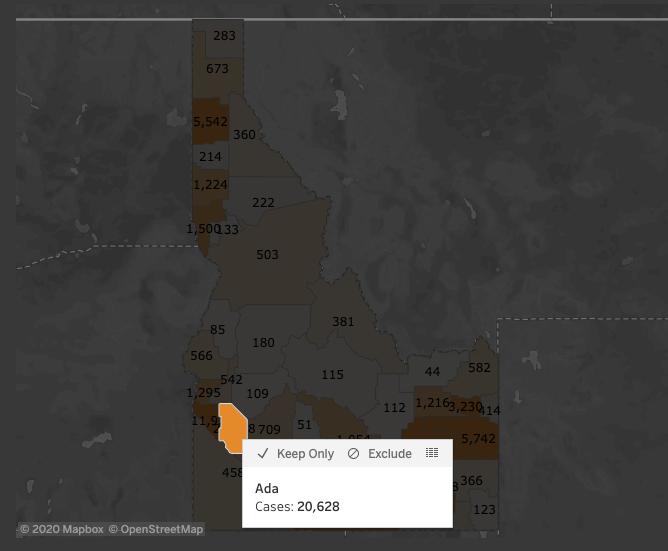 They referenced Ada county as a good example, but Ada has a mask mandate that started July 15th, AND Ada has the highest COVID count in Idaho.
