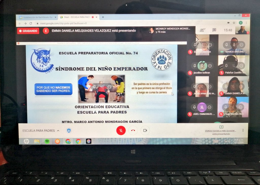GabrielaOlivaH's tweet photo. Orientación Educativa EPO74
Escuela para padres, conferencia con padres de familia de primer grado. Con apoyo del maestro Marco Antonio Mondragón García con la temática "Niños Emperador" https://t.co/VEOPRrDCR2