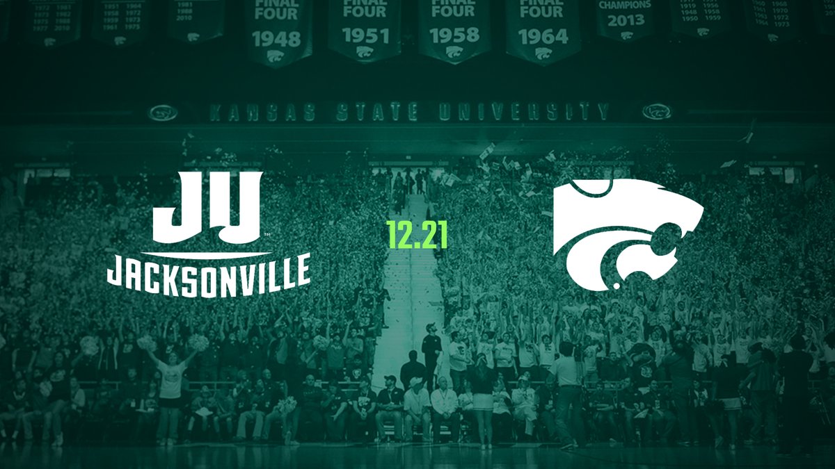 The Little Apple awaits. Dolphins visit <a href="/KStateMBB/">K-State Men's Basketball</a> on Dec. 21 🍎

#JUPhinsUp