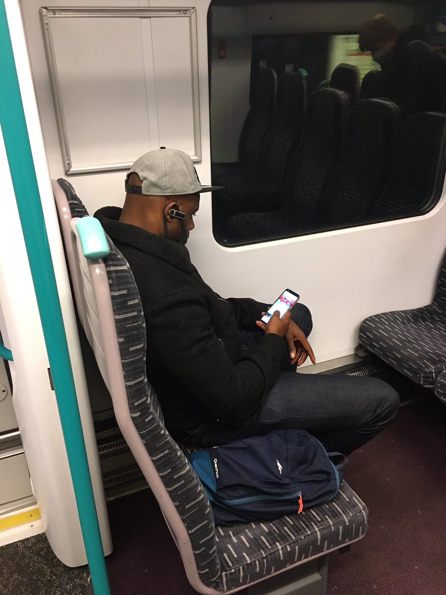 MandaLepley's tweet photo. @greateranglia he also wasn’t wearing his mask properly... under you chin doesn’t protect anyone!! https://t.co/FZo5pcbuH3
