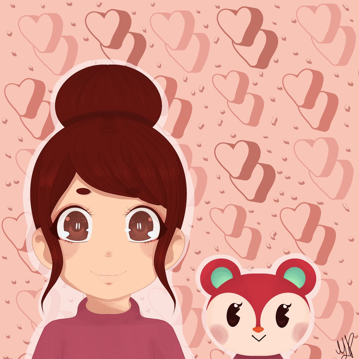pompomdrawss's tweet photo. AHHH I’m so proud of this one :D my first shoulder shot ❤️ poppy is so cute, pls lmk of what y’all think of this :) feedback and love is appreciated #acnh #AnimalCrossingNewHorizions #poppy #acpoppy #digitalart #DigitalArtist https://t.co/8cVaI2LJd6