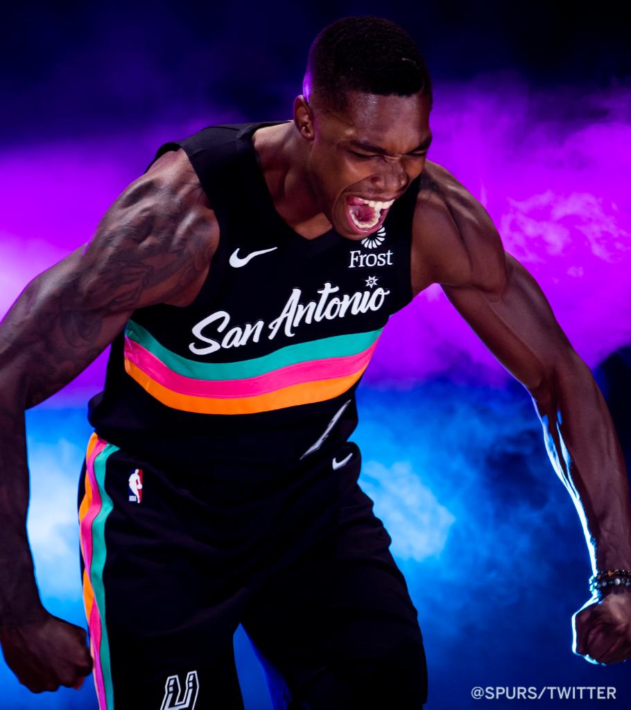 ESPNNBA's tweet photo. The Spurs will be adding these Fiesta jerseys to their rotation 👀🎉

(via @spurs) https://t.co/GBAqyev6h4