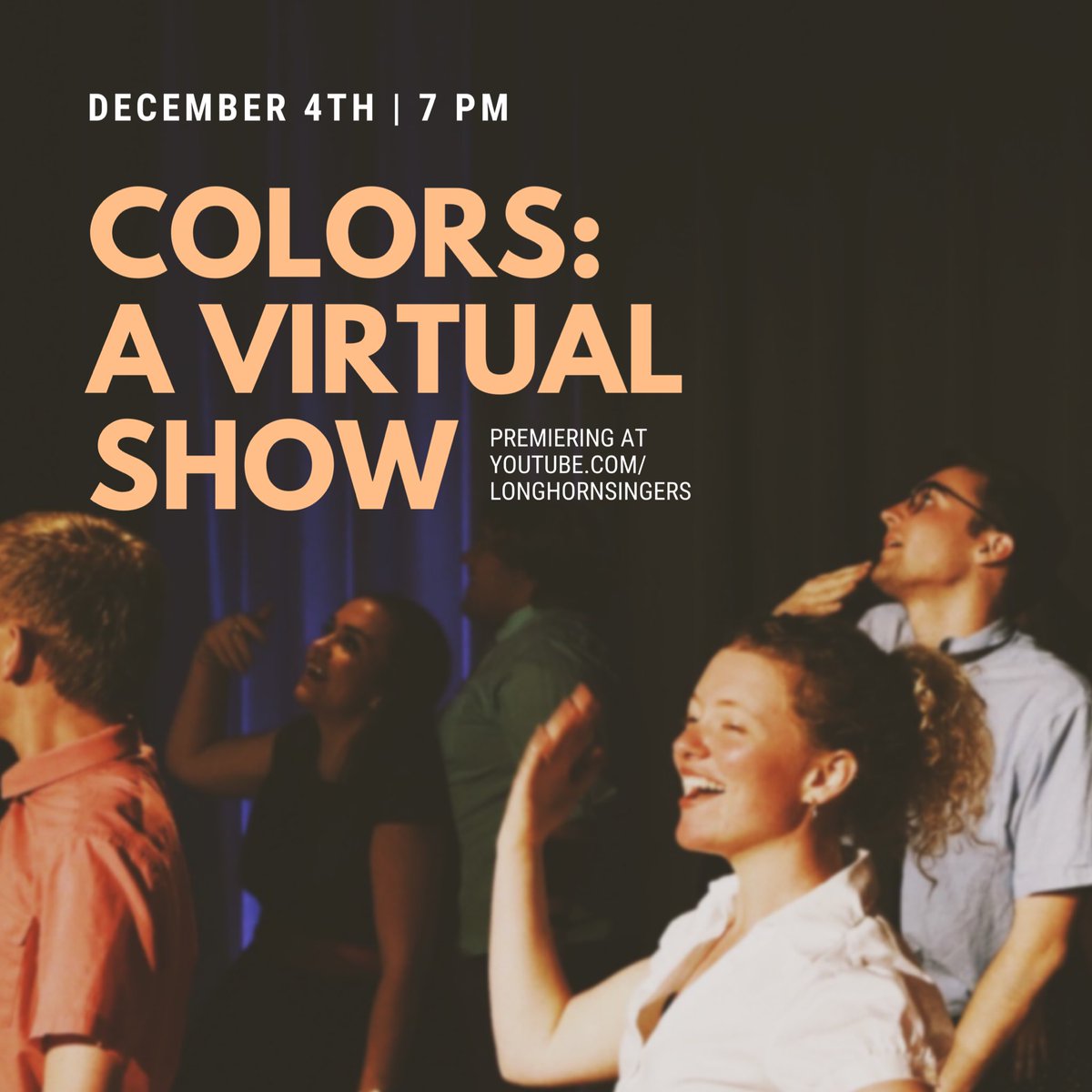 LonghornSingers's tweet photo. Introducing our first ever virtual show: “Colors!”

We’re so happy to be able to share our music with you in spite of such a challenging year. The show premieres 12/4 on our YouTube, so join us for a show like no other! Stay tuned for more details #LHScolors https://t.co/w8LZT7q7EU