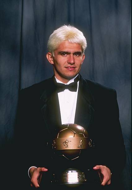 And here is Jaime Moreno (aka the Prince of East Capitol Street) picking up Minnesota State High School Hockey Player of the Year award in 1997.