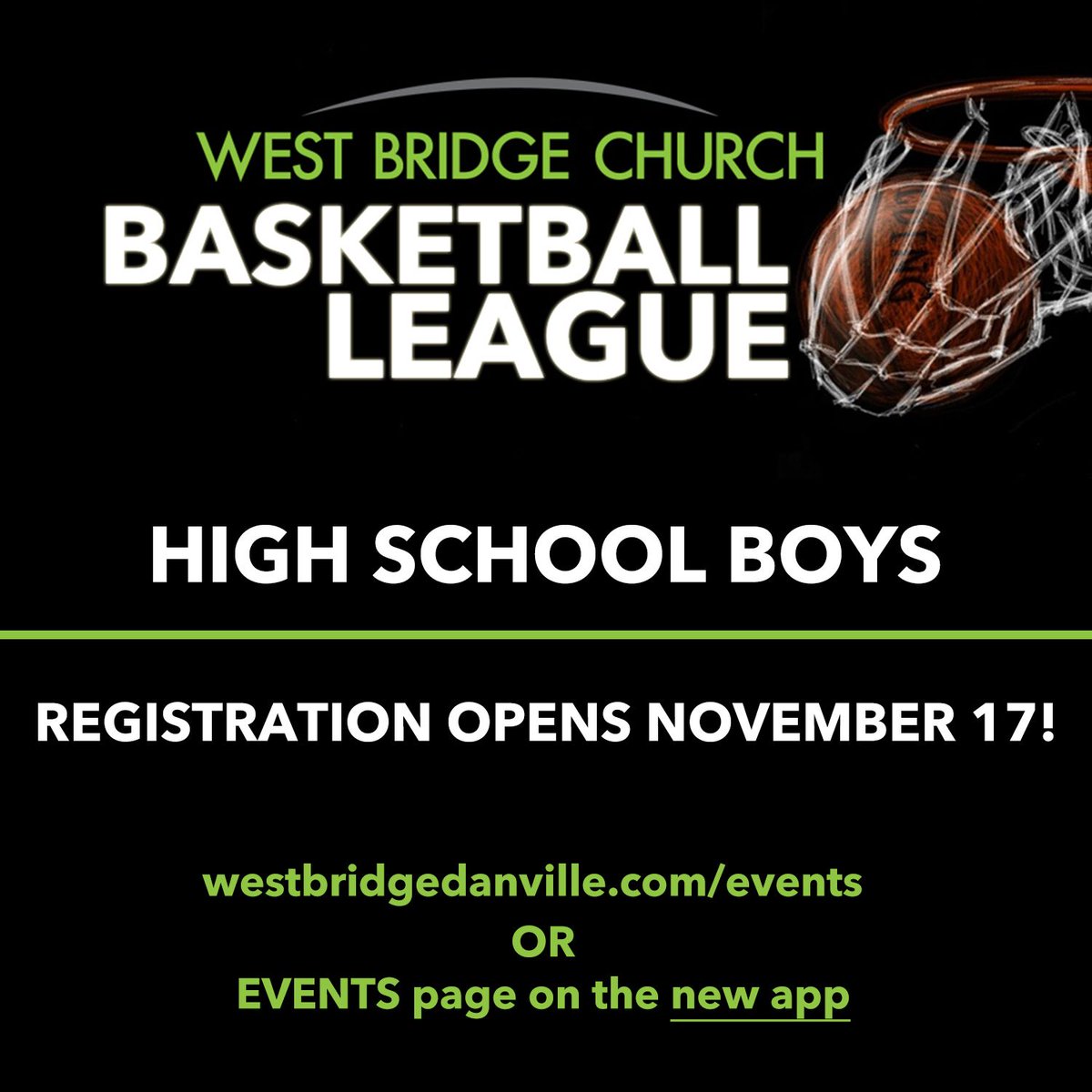 wb_students's tweet photo. HIGH SCHOOL BOYS it's YOUR TIME!
This Tuesday >> registration will OPEN for our West Bridge league! 
Give us a 🏀 in the comments if you're ready to hoop!
<<Help us spread the word!>> https://t.co/aldiRFCThB
