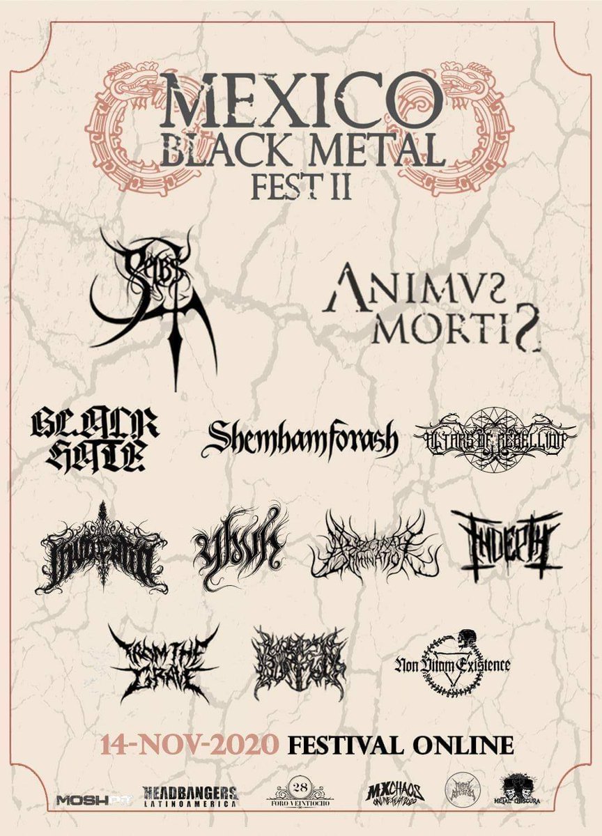 kyiorock's tweet photo. 14/11/2020 ||| 15/11/2020, México Black Metal fest Online || México Black Metal Fest II.

Nuestra participación se llevará a cabo el próximo día Domingo 15/11/2020, les compartimos la liga con mayor información del evento y la transmisión:

https://t.co/Xs7u0YoVCq

🔥🔥🔥 https://t.co/vzwq1OHsCo