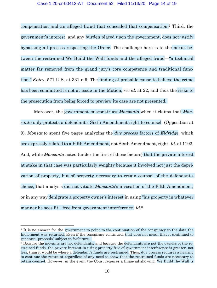 this is pure INSANITY“We Build the Wall’s interest in using its property in furtherance of its mission is strong.. restraint has currently led to the administrative dissolution of the entity, at the same time that it is working to transfer a section of wall to the  @DHSgov”