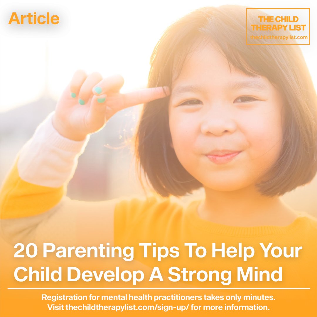 This week’s feature is also a free download for the family fridge - 20 Parenting Tips to Help Children Build A Strong Mind.  Thank you to child therapists at Ohana Behavior Health and Founder Daisy Vergara.

thechildtherapylist.com/20-parenting-t…

#childmentalhealth #childmentalwellness