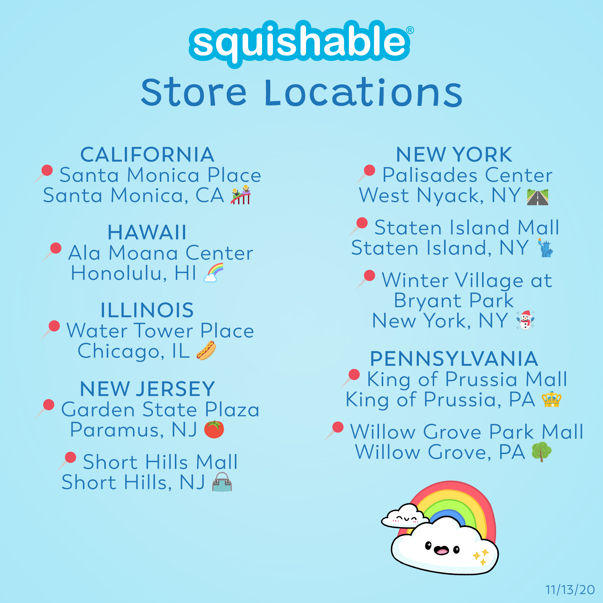 Squishable on Twitter "We opened *two* new stores today!! In Short Hills, NJ and King of