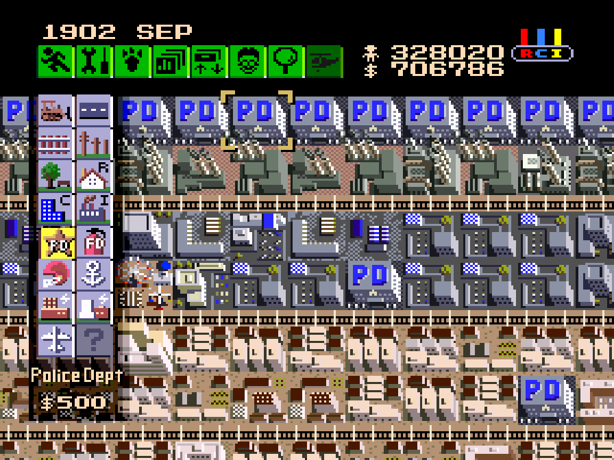 YOU PEOPLE WANT TO KILL EACH-OTHER? FINE!!Apparently pollution leads to crime. Screw Superman. I need Captain Planet.Anyway, I've played tons of variations of SimCity. This is probably one of the funnest. It's insane how well this plays with a D-Pad.Unfathomable.  #IGCvSNES