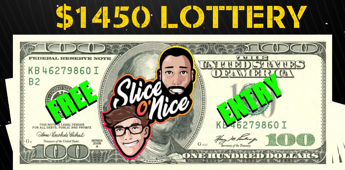 Banious42's tweet photo. 3 hours from now we will live stream the #sliceOnice lottery. 
3 chances to win ($500, $450 and $500)!
3 x $10 winners guaranteed.
Good luck and thank you for your support! https://t.co/BBY7Dm7QdR