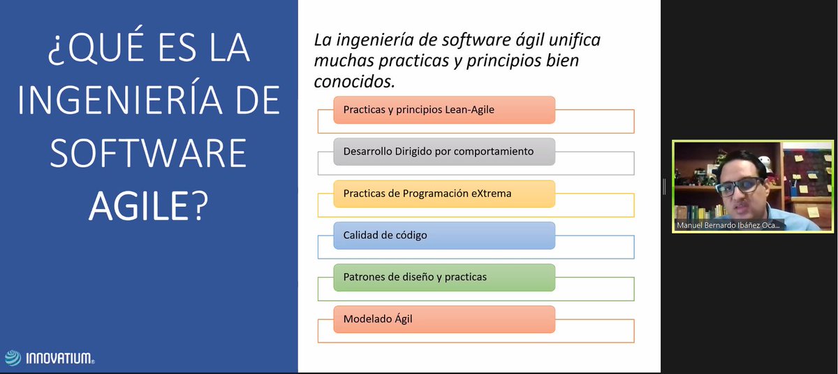 agileperu's tweet photo. Cerramos la jornada de charlas de  hoy del #agiles2020 con "Ingeniería de Software Agile" por Manuel Ibañez cc @agilesla https://t.co/jWlNEYqlx0