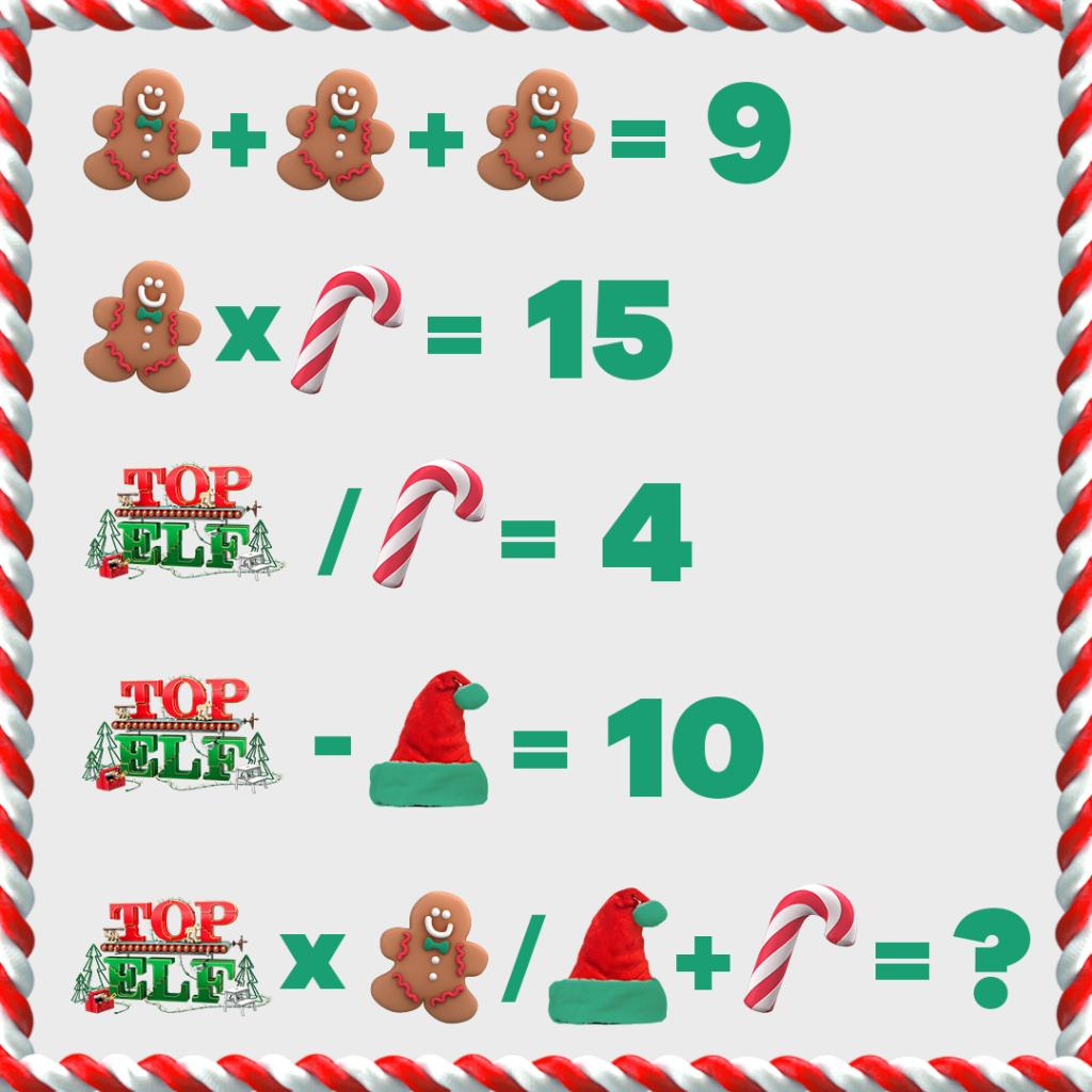 Nickelodeon's tweet image. 'tis the season to...play a math game? #TopElf premieres next Thursday at 8p/7c!