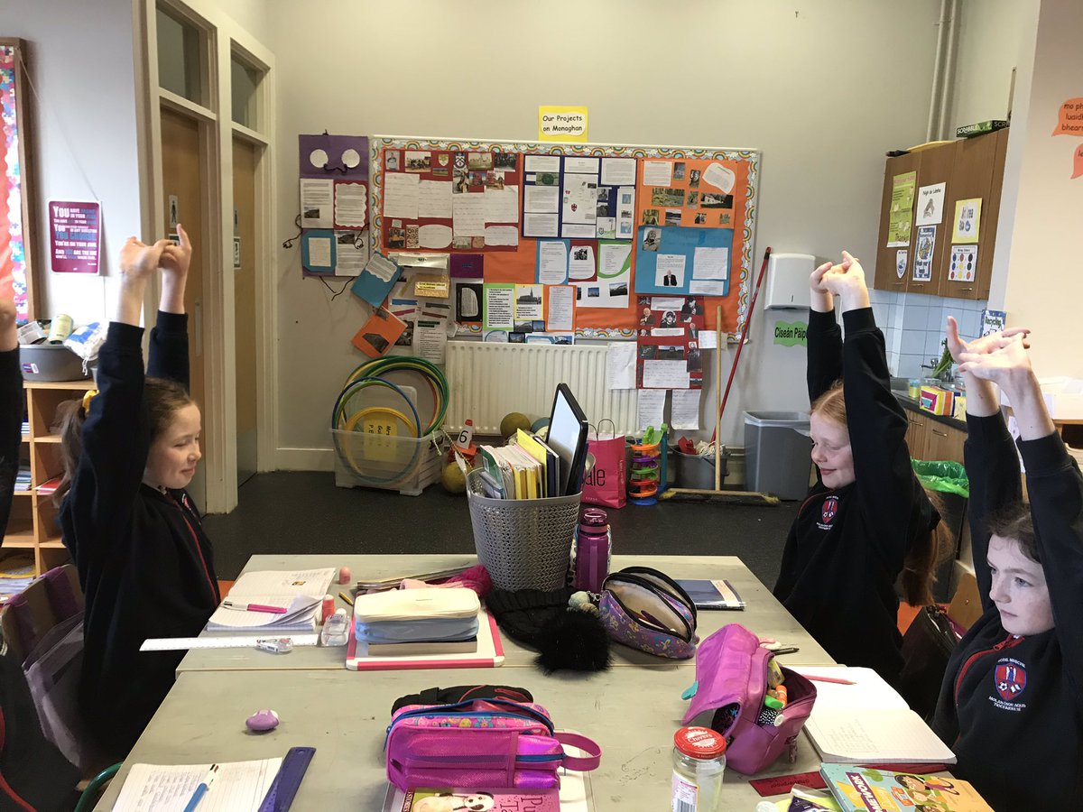 CorcaghanNS's tweet photo. Some morning stretches before our weekly tests #bizzybreaks #betterconcentration @ActiveFlag @Irishheart_ie @HealthyIreland https://t.co/Z6PTEcywix