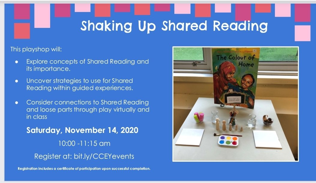 CoachesCornerEY's tweet photo. We are so excited to play and learn with you tomorrow! If you haven't registered for these exciting playshops there is still time! For more information head over to https://t.co/71Sp2XC9hL @a_thompsonclass @booklamations #playshops https://t.co/yyVTYOYbFM