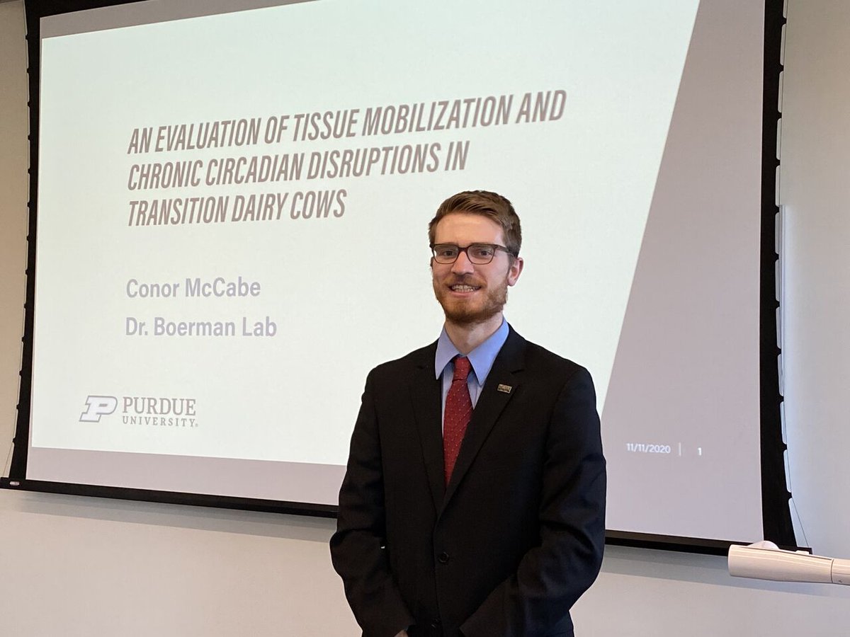 CARETEXDIR's tweet photo. #CARET congratulates former @CornellCALS delegate, Conor McCabe, on the defense of his master's thesis at @PurdueAg &amp; wishes him well at the @ucdavisCAES as he pursues his Ph.D. &amp; "work with the happy cows of California with a focus on sustainability." Great way to end the week! https://t.co/7R9Dfj2eut