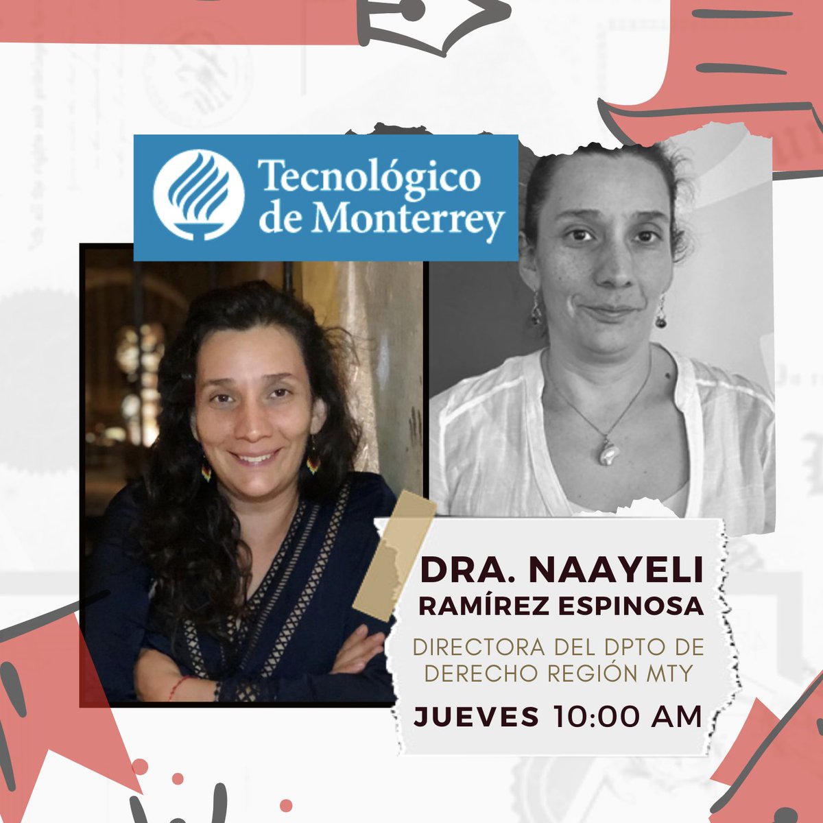 ¡Conoce a la Dra. Naayeli Ramírez Espinosa del área de Investigación! 📌

Licenciada en Derecho por el Tecnológico de Monterrey con maestría en Derecho Público por la Universidad de Komazawa en Tokio, Japón y dos doctorados en Derecho y Administración Pública

#saledmty #saledmat