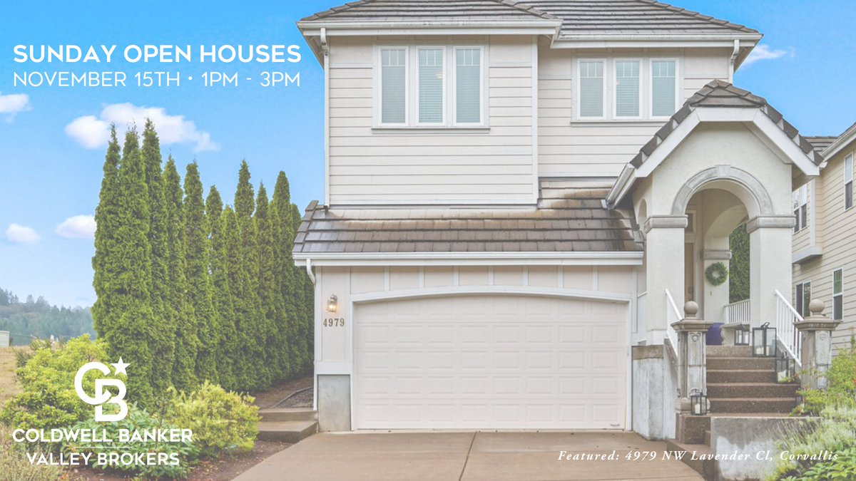 Sunday Open Houses: valleybrokers.com/results/?ohous…

#Corvallis #Oregon #ColdwellBanker