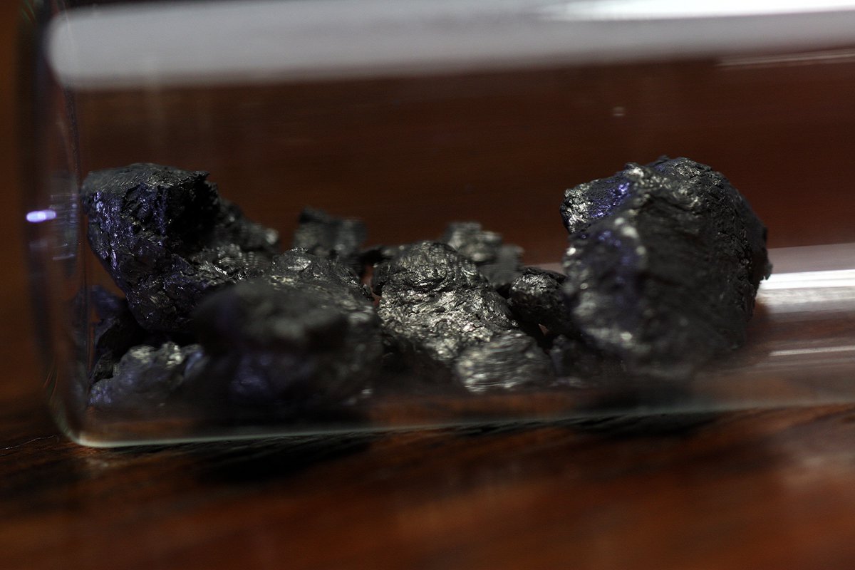 Erbium  #elementphotos. Pink compound is erbium oxide (Er2O3).