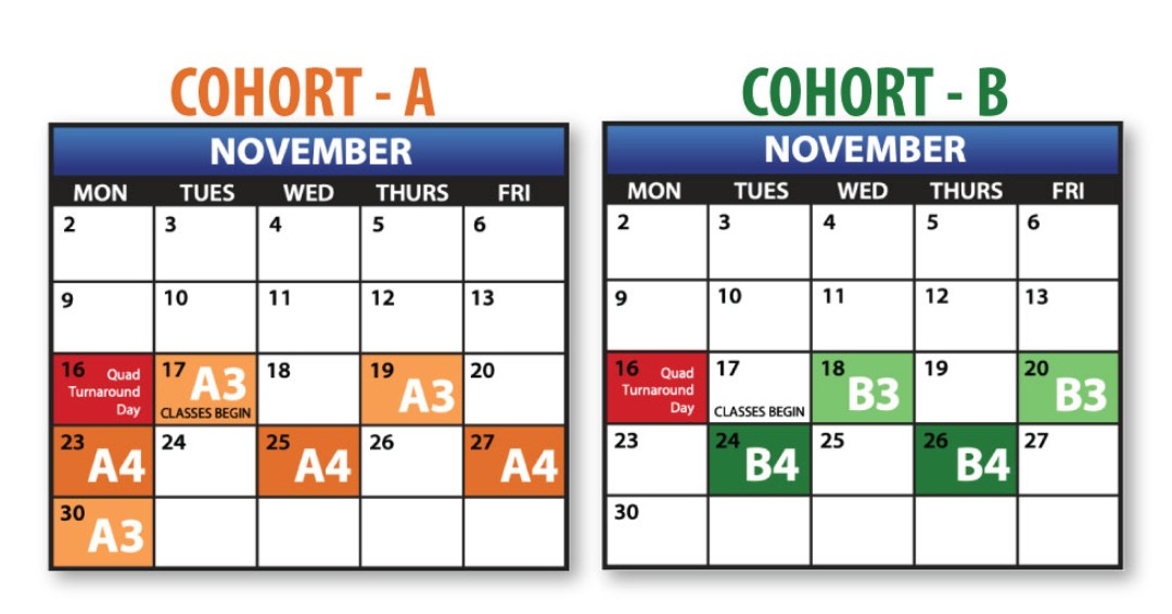 🗓 The updated #TVDSB Secondary Calendar begins on Nov. 17 for Cohort-A and Nov. 18 for Cohort-B. Go to tvdsb.ca/Calendars to see the new schedule!