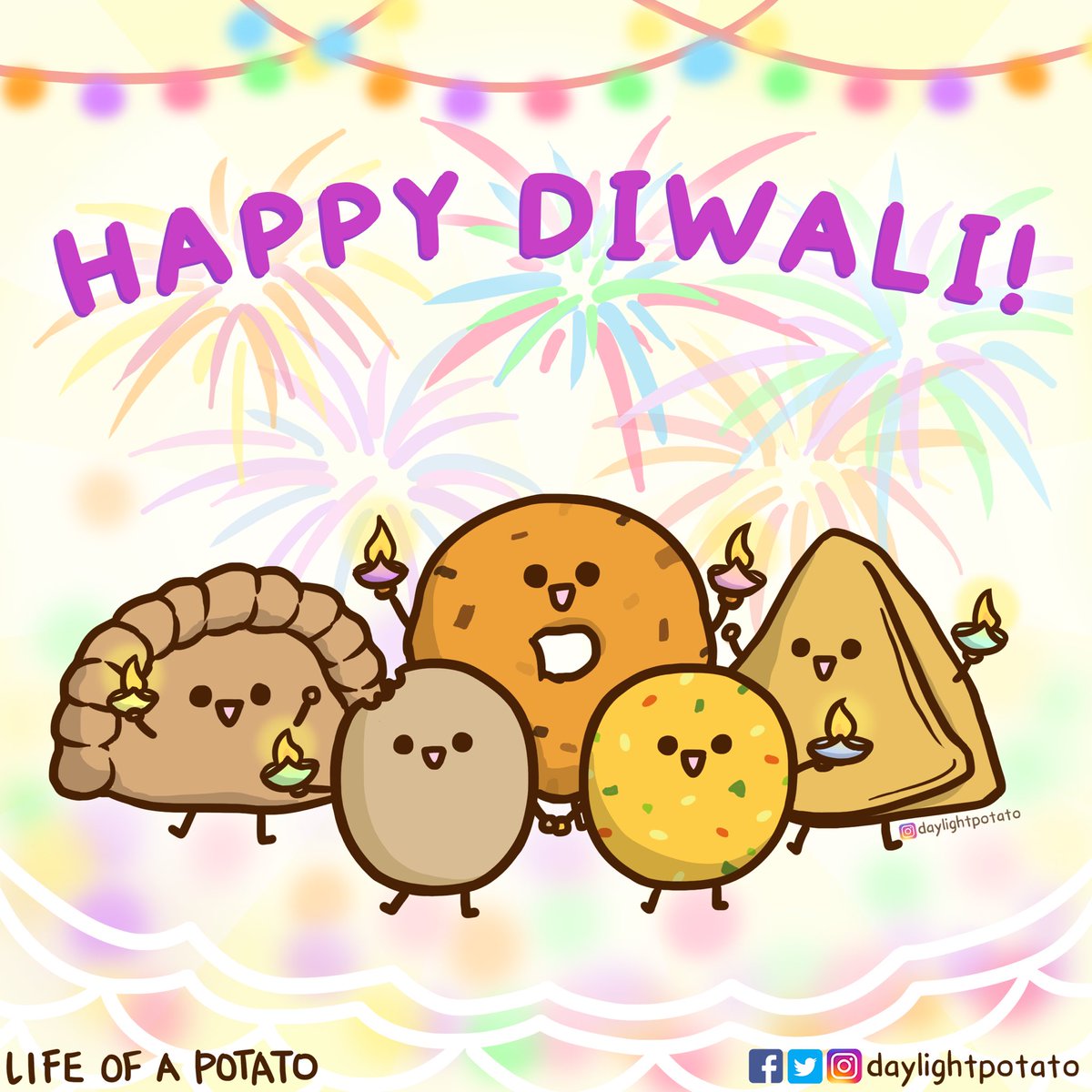 Happy Diwali from Potato and friends!!
#diwali #Diwali2020 #Deepavali #deepavali2020 #singapore #sgunited #diwalifood #HappyDiwali2020