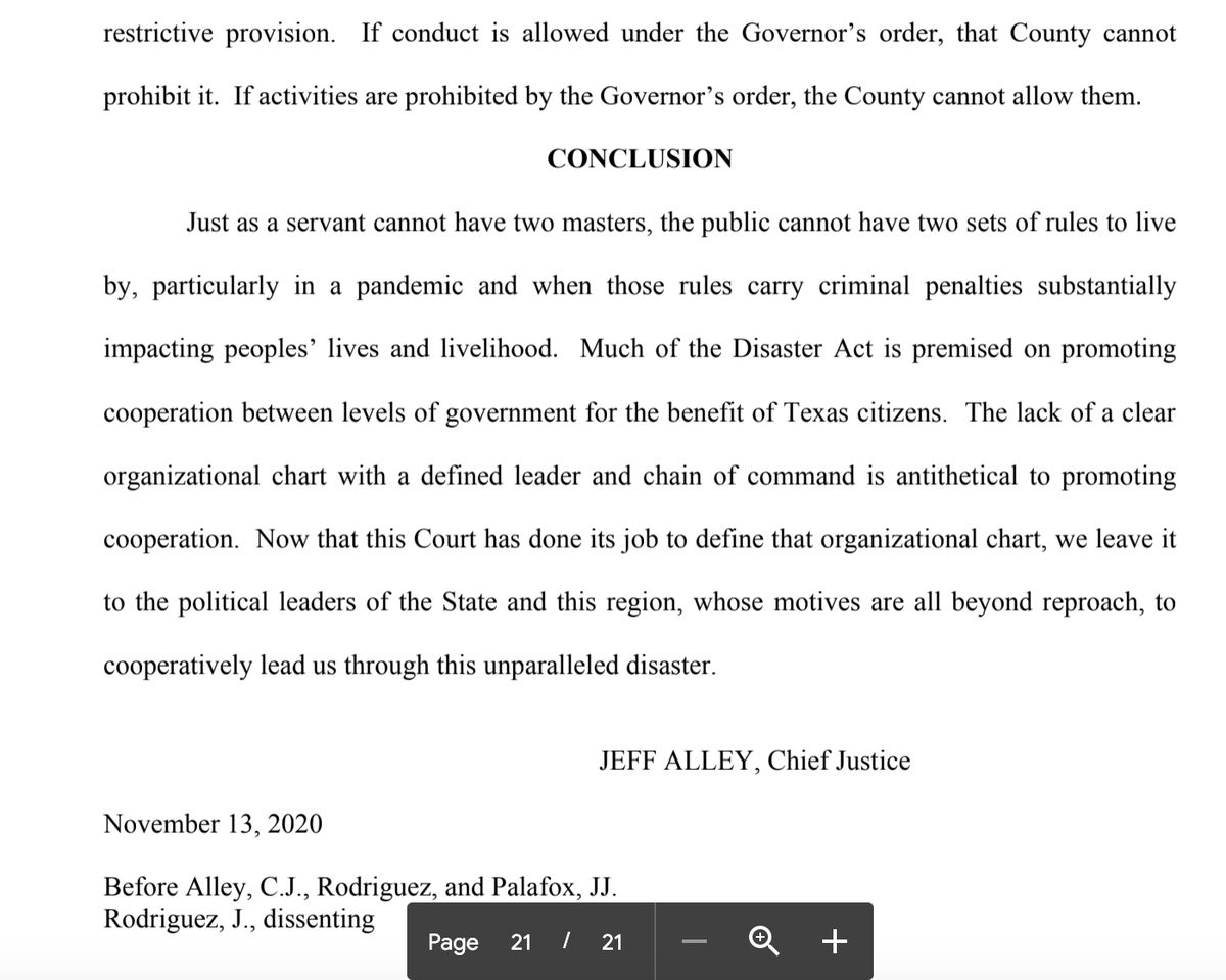 jdavidgoodman's tweet photo. In the latest twist in El Paso, a Texas appeals court said that the county could not issue a stay-at-home order or business restrictions more stringent than the state's.

So now, as Covid-19 hospitalizations are surging, indoor dining can return along with other activity. https://t.co/NDnldWKCrU